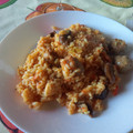 El cooksnap de David Azuara Sereno cuando hizo Arroz de montaña con butifarra y champiñones.