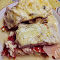 El cooksnap de Javier Sanz cuando hizo Pastel de pollo, jamón serrano, calabacín y quesos ✌.