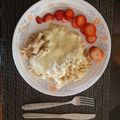 El cooksnap de Erika Vargas cuando hizo Salsa Bechamel y Carbonara.