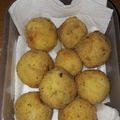 El cooksnap de Vanina Lamb cuando hizo Bombitas de papa rellenas de queso panisadas.