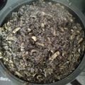 El cooksnap de cocina cuando hizo Arroz negro con anillas de calamares y mayonesa de ajo.