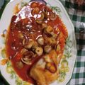 El cooksnap de Candi cuando hizo Lomo de Merluza con salsa de pimientos.