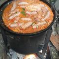 El cooksnap de Laterza Daniel cuando hizo Chorizos a la pomarola en disco de arado.