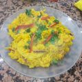 El cooksnap de Belkis Saffores cuando hizo Casi paella con mix de mariscos congelados.