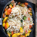 El cooksnap de Javier cuando hizo Fideos chinos con verduras.