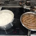 thando lwazi's cooksnap of when they made Boerewors in tomato gravy.
