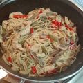 El cooksnap de Teresa cuando hizo Noodles de verduras y pollo.