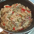 El cooksnap de Teresa cuando hizo Noodles de verduras y pollo.