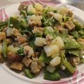 El cooksnap de Caleb Vela cuando hizo Patatas al ajillo con judías verdes.