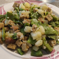 El cooksnap de Caleb Vela cuando hizo Patatas al ajillo con judías verdes.