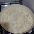 El cooksnap de manuel lineros cuando hizo Fideos con crema y pollo.