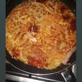 El cooksnap de Karen Alejandra cuando hizo Tortilla de fideos con queso y fiambre.