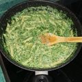 El cooksnap de ROCIO cuando hizo Macarrones con espinacas y jamón.