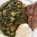El cooksnap de Amaru Maeda cuando hizo Lentejitas con salsa verde.