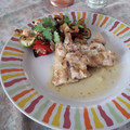El cooksnap de Nestor Francisco Fanara cuando hizo Filet de pescado con salsa de manteca dorada, ratatouille y crus.