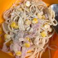 รูป Cooksnap ของ Sasi เมื่อเขาทำ พาสต้ากุ้งเห็ดซอสครีม