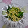 Cooksnap Syamim Syaza semasa beliau membuat Baby Kailan  Goreng Telur Hancur.