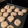 Jim's cooksnap of when they made Cream Cheese Chocolate Chip Cookies.