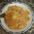 El cooksnap de R. Gastón Alquisalet cuando hizo Guiso de arroz, papas y salchichas parrilleras.