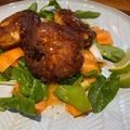 Laura's cooksnap of when they made Thai Salmon fishcakes with Asian dressed salad.