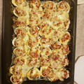 El cooksnap de Berjano Maister cuando hizo Huevos rellenos de carne, gratinados con bechamel.