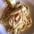Sophie V.'s cooksnap of when they made Bandnudeln mit Spargel und Räucherlachs.