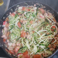 El cooksnap de Mireia cuando hizo Espaguetis de calabacín.