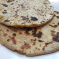 Saranya Vignesh's cooksnap of when they made Aloo paratha.