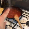 El cooksnap de Jara Loureiro cuando hizo Salsa barbacoa.