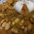 El cooksnap de Paco cuando hizo Alubias salteadas con calabaza al tomillo y huevo poché.