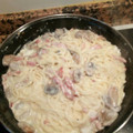 El cooksnap de faly0302 cuando hizo Spaghetti a la carbonara con champiñones y beicon.