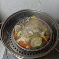 Cooksnap Leenda Haslinda semasa beliau membuat Ikan Siakap Stim Limau.