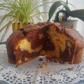 El cooksnap de Lu cuando hizo Bizcocho "marmolado" choco&vainilla.