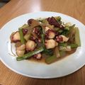 Cooksnap của Bé Cháu khi họ làm theo món Bạch tuộc xào cần tỏi tây