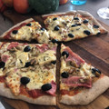 El cooksnap de Dagoberto cuando hizo Pizza de masa madre con brie y cebollas caramelizadas.