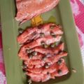 El cooksnap de Maria Paz Dominguez/ @pacitamama en instagram cuando hizo Carpaccio de salmón ahumado.