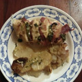 El cooksnap de Sara Diz cuando hizo Pechuga de pollo rellena de pimientos y jamón al horno.