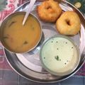 Pryinka Patel's cooksnap of when they made Medu vada with sambar.