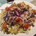 El cooksnap de pablo castillo cuando hizo Ensalada de tirabuzones, palta y más.