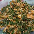 El cooksnap de Anna Bella alias Moni Argento cuando hizo Salteado de Pollo y Kale.