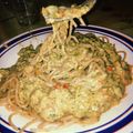El cooksnap de julieta solari cuando hizo Fideos con brócoli y salsa de queso.