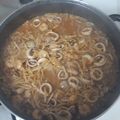 El cooksnap de Sara Diaz cuando hizo Fideuá fácil con almejas.