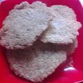 El cooksnap de Natalia cuando hizo Milanesas veganas de garbanzo.