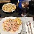 El cooksnap de Daniela Arias cuando hizo Fetuccini Alfredo con champiñones.