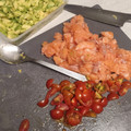 El cooksnap de Miguel Rebollo Domínguez cuando hizo Tacos de salmón marinado con mango y aguacate a los frutos rojos.