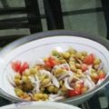 Aamna Saad's cooksnap of when they made Kathiyawari Cholay/ juicy Cholay chat.