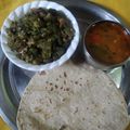 manisha manisha का कुकस्नैप जब उन्होंने पूरी और भिंडी की सब्जी (poori aur bhindi ki sabzi recipe in Hindi) बनाया था।