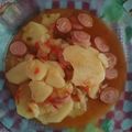 El cooksnap de yanina cuando hizo Rico y económico Estofadito de salchichas.