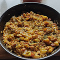 El cooksnap de Reyes Salgueiro cuando hizo Revuelto de calabacín.