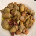 El cooksnap de Guillermo N cuando hizo Corazones de alcachofa con gambas al ajillo🦐💚.